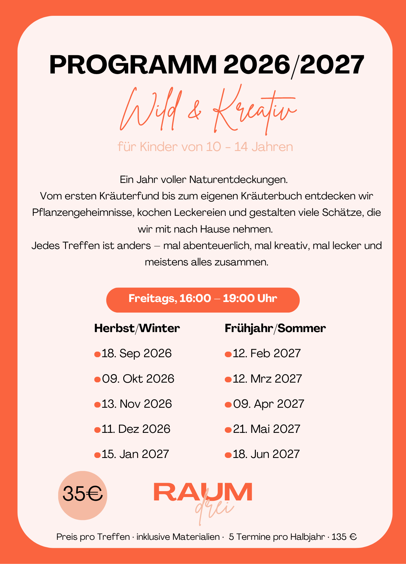 Programmflyer Wild & Kreativ (zum Vergrößern klicken)